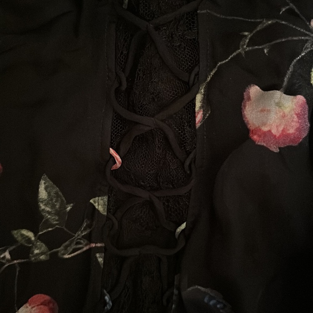 Agent Provocateur Elora Gown Black Floral Silk Dress - Picture 12 of 12